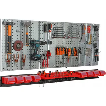 Obraz Kovová dílenská stěna / panel na nářadí