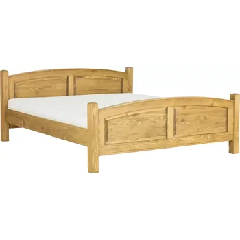 Postel Drewmax LK704 - Dřevěná postel masiv rustikal 160 cm (Voskovaná borovicová postel)