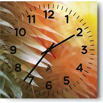 Hodiny Nástěnné hodiny do obýváku 40x40 Botanika Tiché Skleněné hodiny Bez Hlučnosti