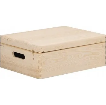 Úložný box Krabice s víkem v odstínech hnědé a béžové