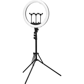 Stojací lampa GLOW Kruhová lampa RING 18" bsc se stativem 45 W - černá