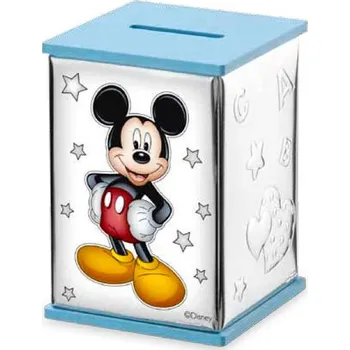 Pokladnička Stříbrná Pokladnička Mickey Mouse + Gravírování