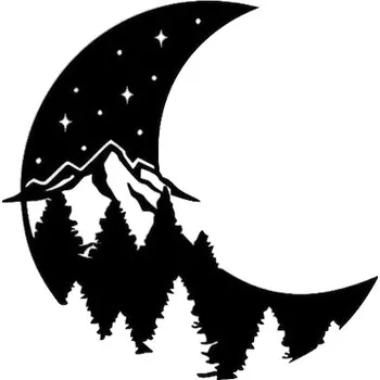 Obraz AŽUROVÝ OBRAZ NÁSTĚNNÁ DEKORACE 3D noční pohled měsíc hory M panel průměr 25 cm