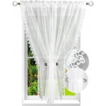 Záclona HOTOVÁ ZÁCLONA 200x150 BÍLÁ ZÁCLONA KOKONY GUIPURE