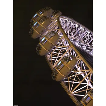 Obraz Plakát Londýnské oko v noci 2 - Bez rámu - 30 x 40 cm