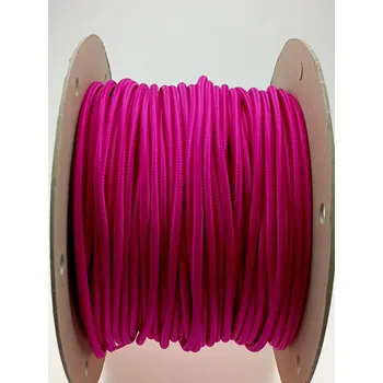 elektrický kabel KABEL V RŮŽOVÉM TEXTILNÍM OBALU PRO LAMPY 2x0,75