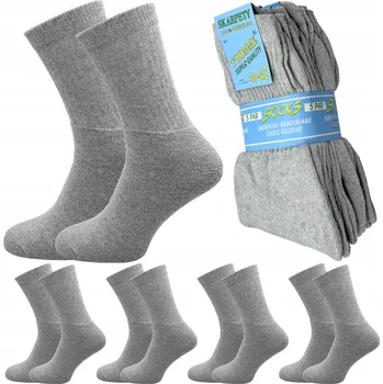 Pánské ponožky 5x ŠEDÉ FROTÉ FROTÉ PONOŽKY PRACOVNÍ PONOŽKY 39-42