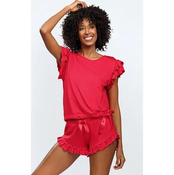 Dámské pyžamo Dkaren Lulu barva:červená M