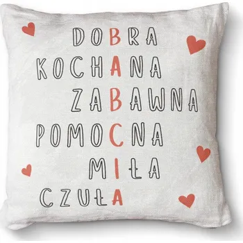 Dekorativní polštářek Dekorativní Polštář s potiskem na spaní Premium 40x40 - Babička křížovka