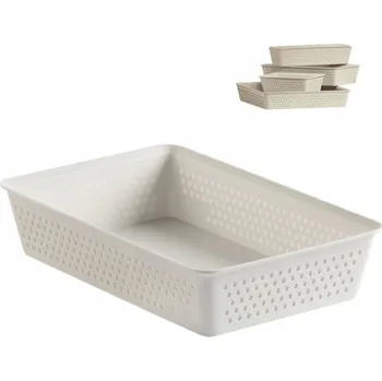 Úložný box Organizér do zásuvky A5, košík do kanceláře, pokoje, obýváku, kuchyně, spíže – bílý