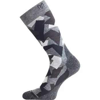 Dámské ponožky WOM ponožky z Merino vlny - Šedá 800 / (34-37) S / Šedá