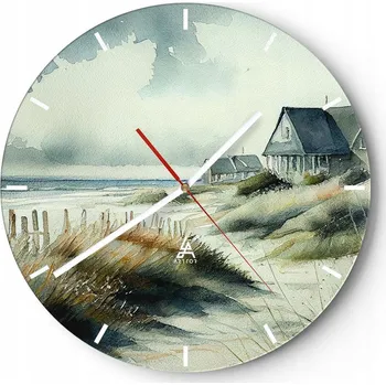 Hodiny Velké nástěnné hodiny 40x40 cm Domácí skleněné hodiny Kulatý Tiché