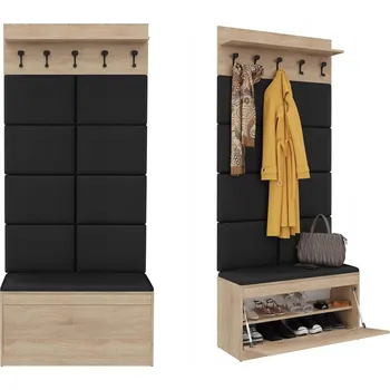 Šatní skříň Botník s sedátkem PLATAN ROOM 100 x 228 x 35 cm dub sonoma