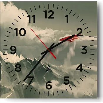 Hodiny Kuchyňské nástěnné hodiny 30x30 Abstrakce Skleněné hodiny do obýváku Moderní Tiché