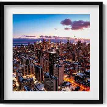 Obraz Elegantní obraz v rámu Architektura velkoměsta z ptačí perspektivy 50x50 cm