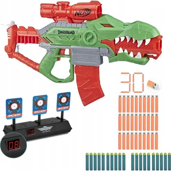 Dětská zbraň NERF RAKETOMET REX-RAMPAGE + ELEKTRONICKÝ TERČ