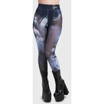 Dámské kalhoty kalhoty dámské (legíny) KILLSTAR x CORPSE BRIDE - Emily In The Night - Black/Blue - XS