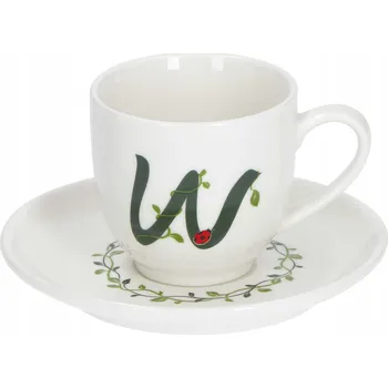 LA PORCELLANA BIANCA SOLOTUA Šálek s podšálkem 90 ml, Vzor W