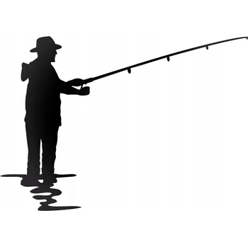 Samolepicí dekorace na vozidlo RYBÁŘ RYBAŘENÍ LOV NÁLEPKA RYBÁŘE NA AUTO
