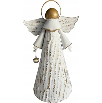 Obraz ANDĚL VÁNOČNÍ DEKORACE BÍLÝ ANDĚL Z KOVU