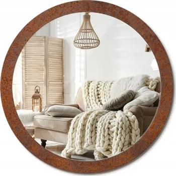 Zrcadlo Zrcadlo s potiskem do koupelny ložnice obývacího pokoje XXL 100 cm Zrezivělý kov