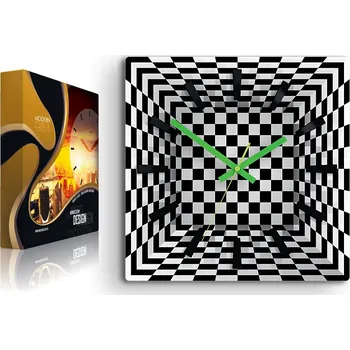 Hodiny HODINY NÁSTĚNNÉ ILUZE 3D OBRAZ NEW TICHÉ