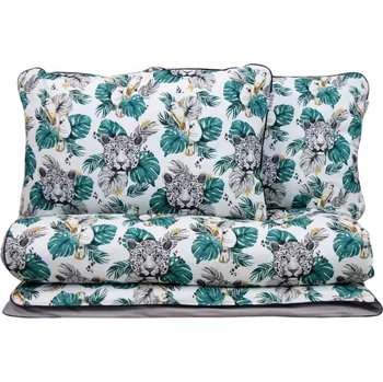 Povlečení SADA POVLEČENÍ Gepardi a Papoušci 160x200cm + 2ks 40x60cm