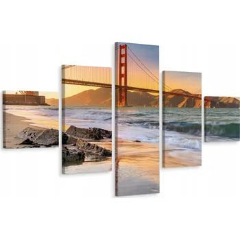 Obraz Vícedílný obraz Most ARCHITEKTURA 3D pohled 150x90