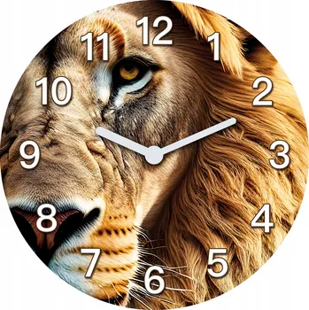 Hodiny Nástěnné hodiny do obýváku lev savana Afrika pro děti 60x60 cm