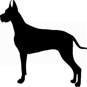 Samolepicí dekorace na vozidlo Nálepka na auto Pes Dobrman 14 x 14 cm