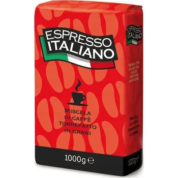 Káva zrnková Zicaffe smíšená 30% arabica 70% robusta tmavá 1000 g