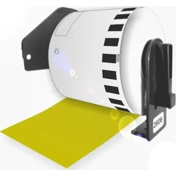 Kotouček do pokladny a tiskárny štítků Alternativní etikety Brother DK-22606, 62mm x 15,24m, źlutá filmová role