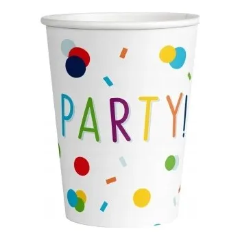 Pěnové kelímky na párty, narozeniny 266 ml, 8 ks