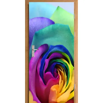 Fototapeta Samolepka na dveře samolepicí duhová růže