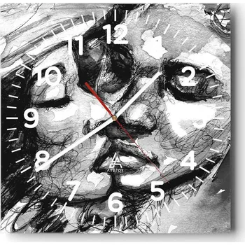 Hodiny Nástěnné hodiny do obýváku 40x40 Pusa Tiché skleněné hodiny Bez hlučného tikání