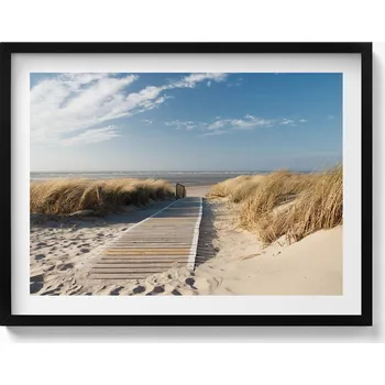 Obraz Dekorace obraz v rámu na zeď do obýváku Výhled na pláž a moře 80x60 cm