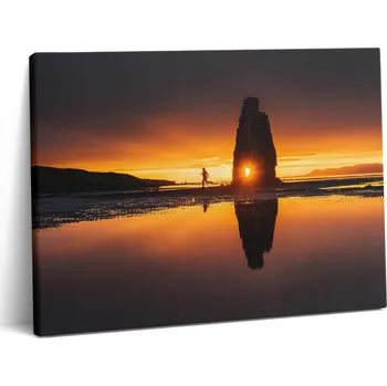 Obraz Fotoobraz Efektní Běžec a Západ Slunce do Obýváku 80x60 cm