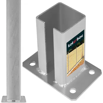Příslušenství pro plot Podstavec pro plotovou bránu šroubovaný 80x80 mm - 80x80 mm