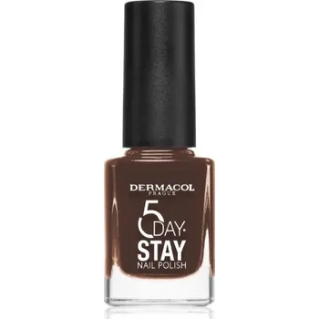 Přípravek na nehty Dermacol 5 Day Stay dlouhotrvající lak na nehty 57 Chocolate 11 ml