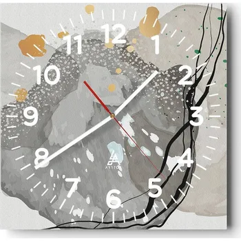 Hodiny Nástěnné hodiny do obýváku 40x40 Abstrakce Tiché hodiny Skleněné hodiny Bez hlučnosti