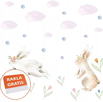 Samolepící dekorace Samolepka na stěnu Králíci pro děti 100x95 cm