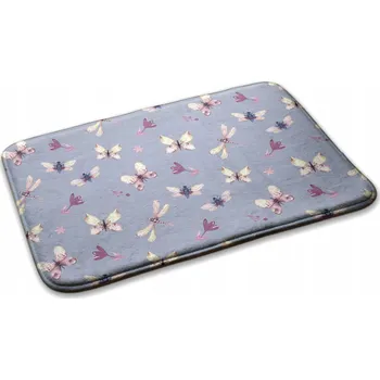 Obraz Dětský kobereček s gumovou protiskluzovou podložkou Motýli a vážky 75x45 cm