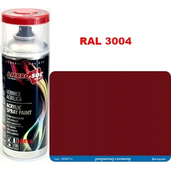 Barva ve spreji RAL 3004 červená LESK SPRAY 400ml professional-line HQ AMBROSOL 1233