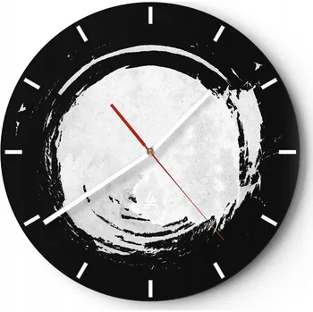 Hodiny Velké nástěnné hodiny na zeď 40x40 Kolo Skleněné hodiny Kulatý Tiché