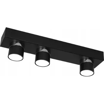 EWILIGHT Stropní svítidlo 3-bodová stropní svítidlo lišta OMEGA 3xGU10 černá/chrom