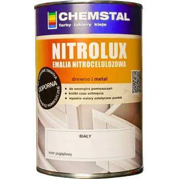Lak na dřevo Email nitro NITROLUX Bílý LESK 1L Chemstal