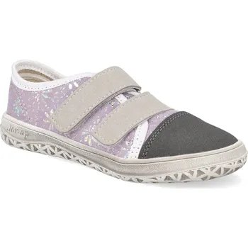Barefoot dětské tenisky Jonap -Airy fialové květy slim Velikost: 30