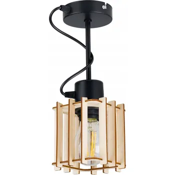 Závěsné svítidlo LED-ONE válec dřevo 1-bodové světlo E27