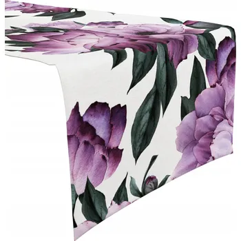 Prostěradlo Běhoun bílý, odstíny fialové 140 x 40 cm