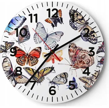 Hodiny Kuchyňské nástěnné hodiny 30x30 Pro Děti Moderní skleněné hodiny Tiché